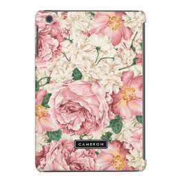 ヴィンテージ牡丹とアジサイ模様 iPhone 13ケース