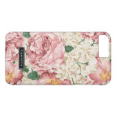 ヴィンテージ牡丹とアジサイiPhone 7プラスケース Case-Mate iPhoneケース (裏面(横))