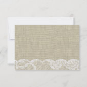 ヴィンテージ牡丹とレース結婚の応答カード 出欠カード (裏面)