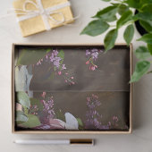 ヴィンテージ牡丹と薄紫フローラブーケデックページ 薄葉紙 (ギフト)