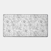 ヴィンテージ牡丹の花柄 デスクマット (正面)