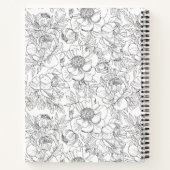 ヴィンテージ牡丹の花柄 ノートブック (裏面)