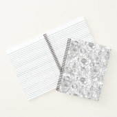 ヴィンテージ牡丹の花柄 ノートブック (内部)