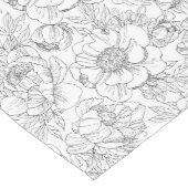 ヴィンテージ牡丹の花柄 ミディアムテーブルランナー (コーナー)