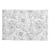 ヴィンテージ牡丹の花柄 枕カバー (裏面-左)