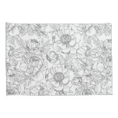 ヴィンテージ牡丹の花柄 枕カバー (裏面-右)