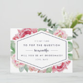 ヴィンテージ牡丹は私の花嫁のカードになる 招待状 (スタンド正面)