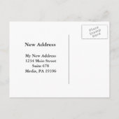 ヴィンテージ牡丹イラストレーションニューアドレス 案内ポストカード (裏面)