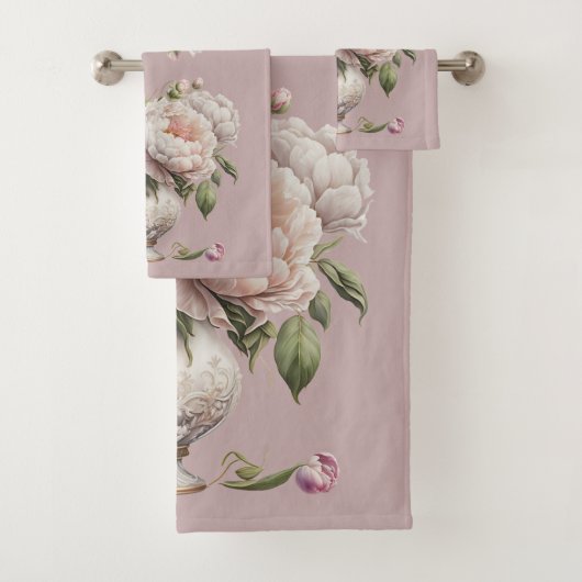ヴィンテージ牡丹エレガント入れ バスタオルセット (インサイチュ)