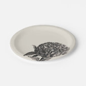 ヴィンテージ牡丹エレガント花植物学 ペーパープレート (アングル)