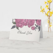 ヴィンテージ牡丹サンキューカード カード (黄色い花)