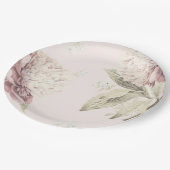 ヴィンテージ牡丹ファインアート結婚ズ ペーパープレート (アングル)