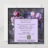 *~*ヴィンテージ牡丹フローラAR23 QR RSVP 結婚s 招待状 (裏面)