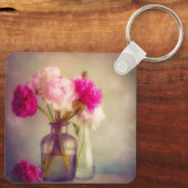 ヴィンテージ牡丹ブーケイングラスヴァース キーホルダー (裏面)