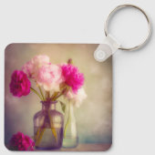 ヴィンテージ牡丹ブーケイングラスヴァース キーホルダー (裏面)