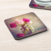 ヴィンテージ牡丹ブーケイングラスヴァース コースター (左側)