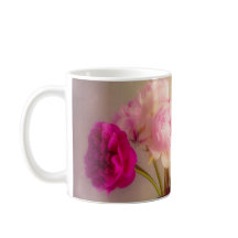 ヴィンテージ牡丹ブーケイングラスヴァース