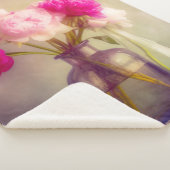 ヴィンテージ牡丹ブーケイングラスヴァース シェルパブランケット (3/4)