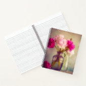 ヴィンテージ牡丹ブーケイングラスヴァース ノートブック (内部)