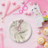 ヴィンテージ牡丹ボタニカ素晴らしアート ペーパープレート (パーティー)