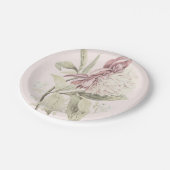 ヴィンテージ牡丹ボタニカ素晴らしアート ペーパープレート (アングル)