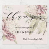 ヴィンテージ牡丹植物学ファインアート スパークリングワインラベル (シングルラベル)