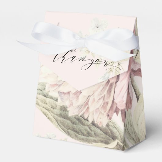 ヴィンテージ牡丹植物学ファインアート フェイバーボックス (正面サイド)