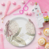 ヴィンテージ牡丹植物性ファインアート結婚ズ紙プラ ペーパープレート (パーティー)