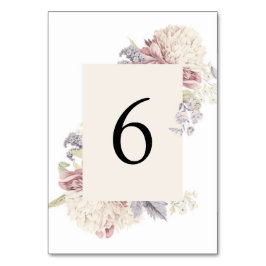 ヴィンテージ牡丹植物性ファインアート結婚ズ テーブルナンバー