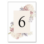ヴィンテージ牡丹植物性ファインアート結婚ズ テーブルナンバー (裏面)