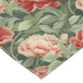 ヴィンテージ牡丹模様セージ緑&バラテーブルクロス テーブルクロス (アングル)
