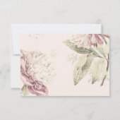 ヴィンテージ牡丹素晴らし植物結婚芸術 出欠カード (裏面)