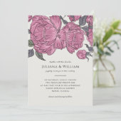 ヴィンテージ牡丹結婚式招待状 招待状 (スタンド正面)