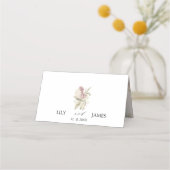 ヴィンテージ牡丹結婚植物学座席表 プレイスカード (裏面)