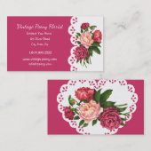 ヴィンテージ牡丹花屋フラワービジネスカード 名刺 (正面/裏面)