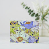 ヴィンテージ牡丹花文葉書 ポストカード (スタンド正面)