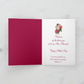 ヴィンテージ牡丹花聖なる書物、 経典母の日 カード (内部)