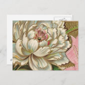 ヴィンテージ牡丹花 ポストカード (正面/裏面)