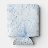 ヴィンテージ牡丹：フローラのシームレスなパターン 缶クーラー (裏面)