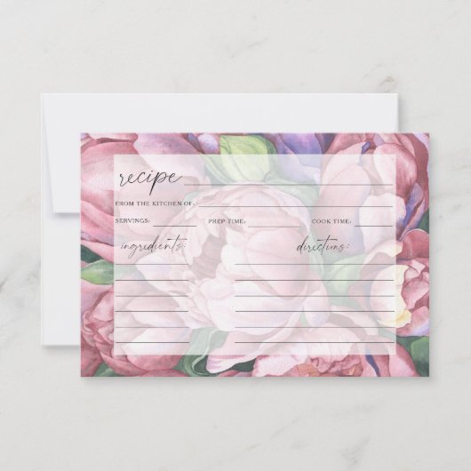 ヴィンテージ牡丹 – ブライダルシャワーレシピ (正面)