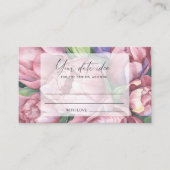 ヴィンテージ牡丹 – 日付の夜のアイディア\日付jar エンクロージャーカード (正面)