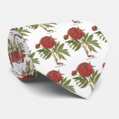 ヴィンテージ牡丹、牡丹の花Basilius Besler ネクタイ (ロール)