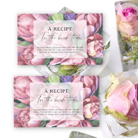ヴィンテージ牡丹 – 花嫁のためのレシピ エンクロージャーカード