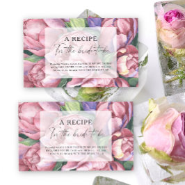 ヴィンテージ牡丹 – 花嫁のためのレシピ エンクロージャーカード