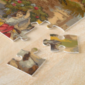 ヴィンテージ牧歌的なカントリーシーン ジグソーパズル (側面)