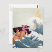 ヴィンテージ物語本イラストレーション城素晴らし城 ポストカード (正面/裏面)