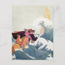 ヴィンテージ物語本イラストレーション城素晴らし城 ポストカード