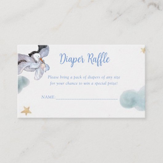 ヴィンテージ特別配送ストークおむつラッフル エンクロージャーカード (正面)