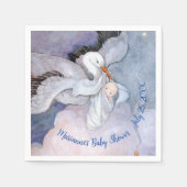 ヴィンテージ特別配送ストーク赤ちゃんシャワー スタンダードカクテルナプキン (正面)