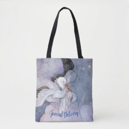 ヴィンテージ特別配送ストーク赤ちゃんシャワー トートバッグ